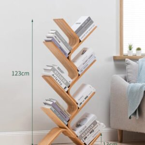 Tree-Bookshelf-8-Tier-Space-Saving-Corner-Bookcase-Holds-Books-CDs-Games-for-Bedroom-Living-Room_d2758f0e-abb9-4e34-bc74-4c1f4da23549.jpg Tree Bookshelf, 8-Tier Space-Saving Corner Bookcase, Holds Books, CDs, Games, for Bedroom, Living Room, Rustic Brown