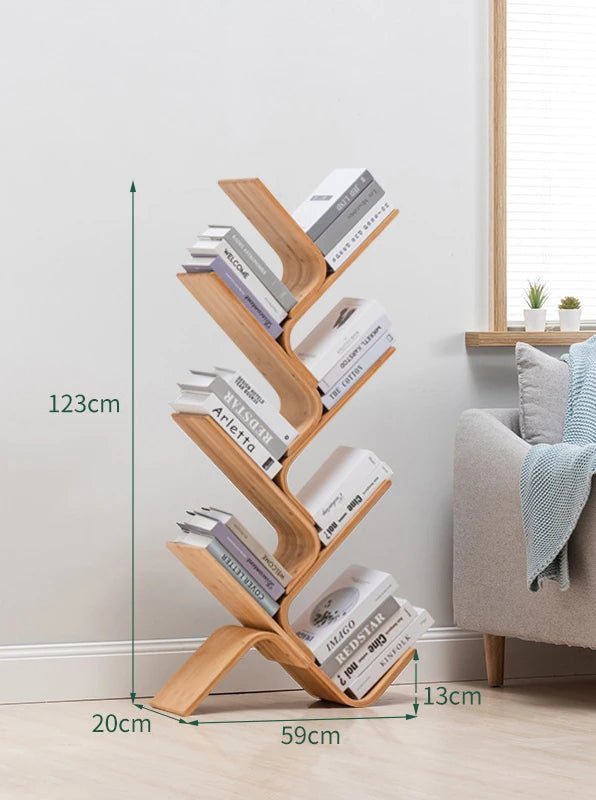 Tree-Bookshelf-8-Tier-Space-Saving-Corner-Bookcase-Holds-Books-CDs-Games-for-Bedroom-Living-Room_d2758f0e-abb9-4e34-bc74-4c1f4da23549.jpg Tree Bookshelf, 8-Tier Space-Saving Corner Bookcase, Holds Books, CDs, Games, for Bedroom, Living Room, Rustic Brown