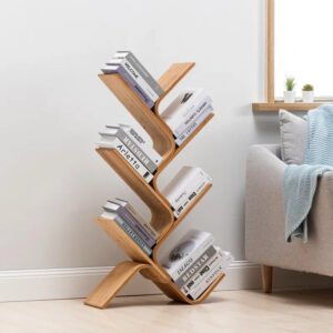 Tree-Bookshelf-8-Tier-Space-Saving-Corner-Bookcase-Holds-Books-CDs-Games-for-Bedroom-Living-Room_fb7f5d72-6f55-4707-9940-65b62db22a02.jpg Tree Bookshelf, 8-Tier Space-Saving Corner Bookcase, Holds Books, CDs, Games, for Bedroom, Living Room, Rustic Brown