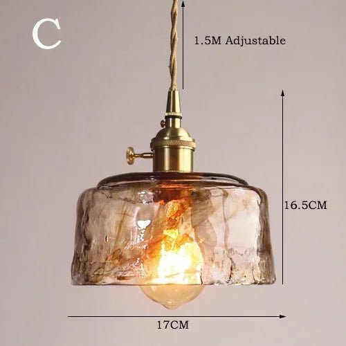 Vintage Glass Pendant Light Dining Room Kitchen Bedside Hanging Lamp For Living Room Bedroom Suspension Chandelier Pendant Lamps