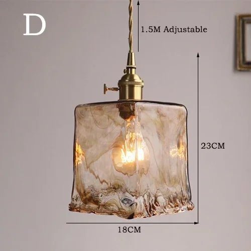 Vintage Glass Pendant Light Dining Room Kitchen Bedside Hanging Lamp For Living Room Bedroom Suspension Chandelier Pendant Lamps