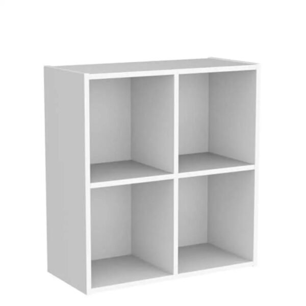 Wood-Cube-Bookcase-Shelving-Organizer-4-Shelves-White-Finish-Modern-Style-Bedroom-Study-Room-Storage.jpg Wood Cube Bookcase Shelving Organizer 4 Shelves White Finish Modern Style Bedroom Study Room Storage