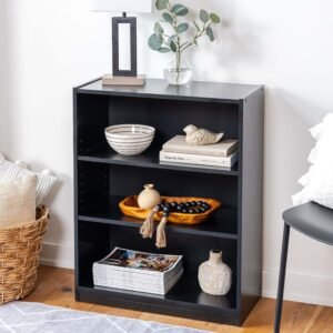 a13160f1-81c5-49b1-8219-743ece7bfc57-1.jpg 3-Shelf Bookcase with Adjustable Shelves, black