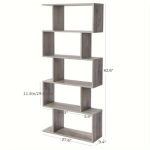 b60fea02-e0fe-11ee-9185-0a580a682aa7-1.jpg 5-Tier Wooden Bookshelf Room Divider - Stylish Storage & Decorative Partition - Spacious Shelves for Bedroom, Office Organization