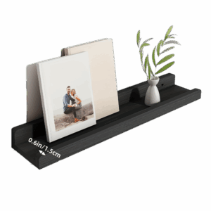 4pcs Floating Shelves, Shelves,  Wall Mounted Shelves for Home Decor and Storage, Modern Ledges for Living Room, Bedroom, Bathroom, Office Easy To Install, Convenient For Classification, Quick To Pick Up, Stable And Reliable (White/Black)23.6x4.3in