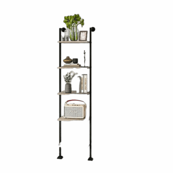 Bookshelf, 5-Tier Ladder Shelf, Book Storage Organizer Case Open Shelves, Tall Narrow Bookcase