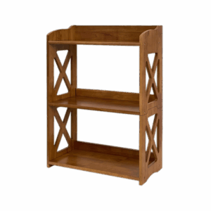 bookcase_page2-6-scale-2x.png Natural Wood Bookcase, 3 Tier Bookshelf, Freestanding Display Storage Shelves Open Bookshelf for Bedroom, Living Room and Office (Standard, Brown)