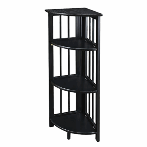 bookcase_page2-7-scale-2x.png Space-saving Black Corner Bookcase Foldable 4-Tier Wood Shelf Office Living Room Decor