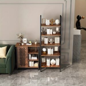 dacf1817-f7bb-4ce0-b234-fb8ec0863dbf.jpg 5 Tier Bookcase Bookshelf 68.9 IN Tall Bookcase Shelf Storage Organizer Modern Book Shelf Freestanding Storage Shelving Unit