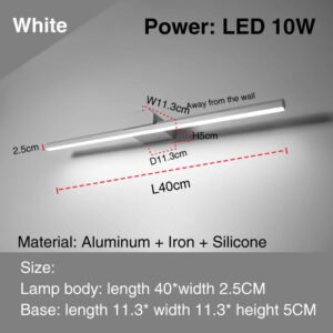 led simple modern waterproof anti-fog mirror headlight dresser bathroom mirror wall light mirrors with lights mirror wall lamps