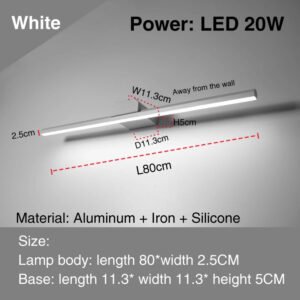 led simple modern waterproof anti-fog mirror headlight dresser bathroom mirror wall light mirrors with lights mirror wall lamps