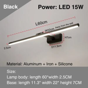 led simple modern waterproof anti-fog mirror headlight dresser bathroom mirror wall light mirrors with lights mirror wall lamps