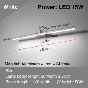 led simple modern waterproof anti-fog mirror headlight dresser bathroom mirror wall light mirrors with lights mirror wall lamps