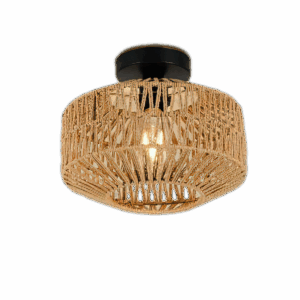 Ceiling Lights Rattan E27 Bulbs Chandelier Light Fixture Hand Woven Fixture Celing Lamp Flush Mount For Hallway Bedroom Kitchen