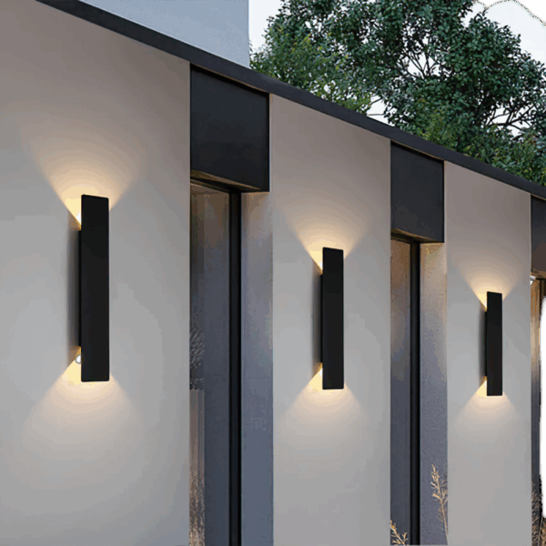 light____-2-scale-2x.png Outdoor Waterproof Wall Lamps Strip Aluminum Wall Lights 18W LED Black Wall Lamp Bedroom Exterior Outdoor Lighting Fixtures