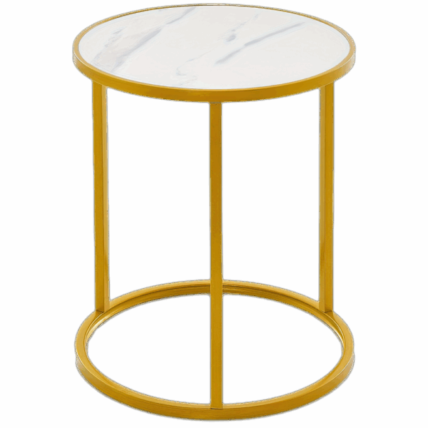 table__-10-scale-2x.png Glamorous Marble Top Round Side Table - 16x16 End Table with Glimmering Golden Metal Frame - Polished Elegance for Your Living Space