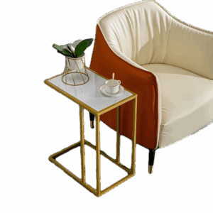 30x48x61cm C-Side Table Marble Simple End Table White