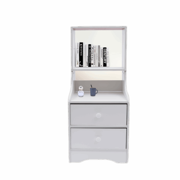 table__-2-scale-2x.png Bedside Table with Storage Shelf - Modern Tall Nightstand for Bedrooms and Living Rooms